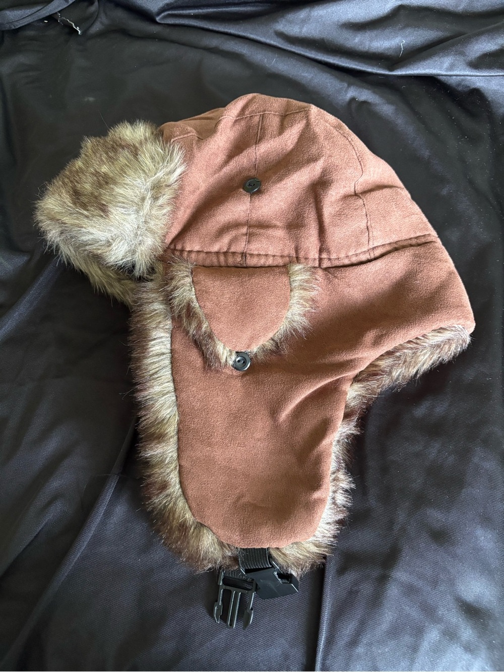 Sakkas Morgan Trapper Hat Unisex Winter Faux Fur with Ear Flaps and Chin Strap